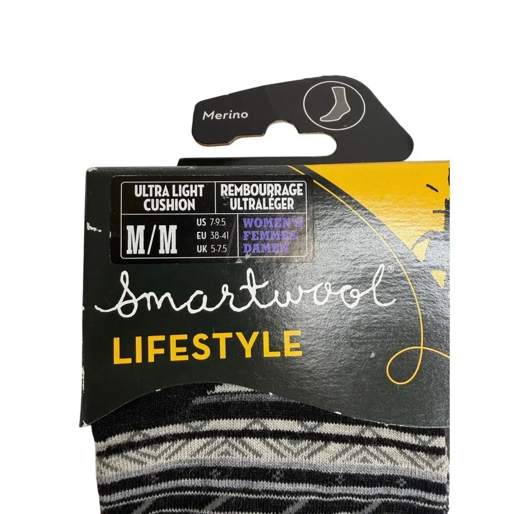 Smartwool Lifestyle Crew Socks Sz M Ultra Light Merino Wool Blend Hiking NWT
